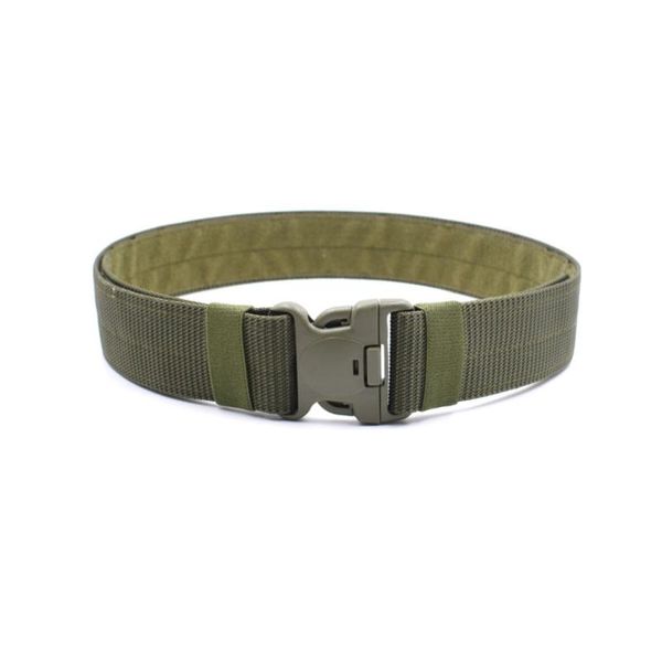 waist support belt adjustable outdoor utility strap with quick-release buckle 120x5.5x0.3cm (green), Black;gray